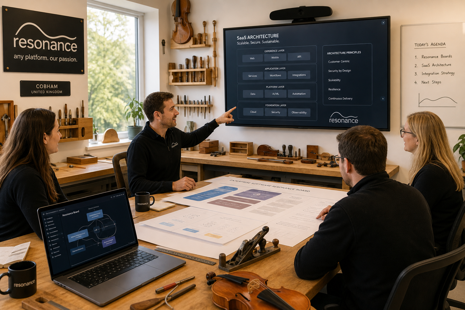 IT consulting team workspace at VARIANCE INCORPORATED LIMITED Cobham office